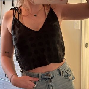 Black Polka Dot Victorias Secret Tank
